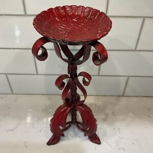Vintage Wrought Iron Candle Holder